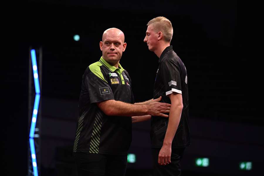 Michael van Gerwen beat fellow Dutchman Wessel Nijman in the first round of the European Championship Michael van Gerwen beat fellow Dutchman Wessel Nijman in the first round of the European Championship