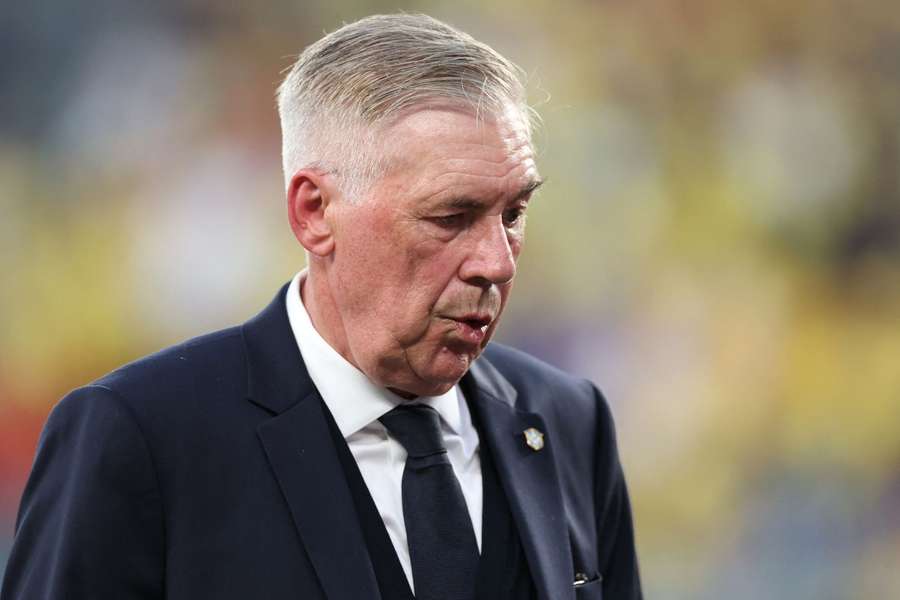 Ancelotti, durante el estreno de Brasil Ancelotti, durante el estreno de Brasil