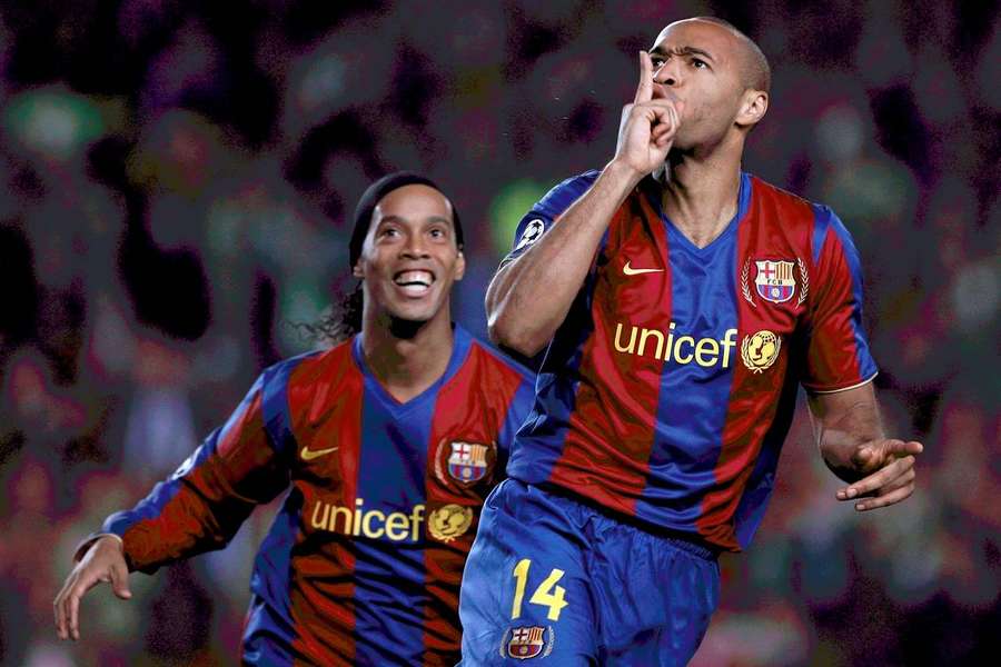 Thierry Henry e Ronaldinho vão voltar a encontrar-se no mesmo relvado.