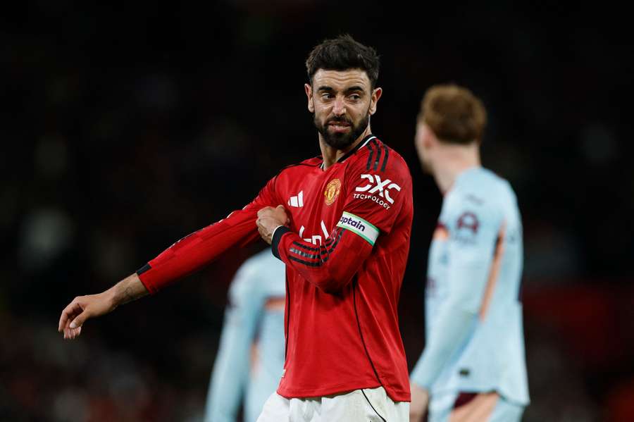 Bruno Fernandes ao serviço do Manchester United Bruno Fernandes ao serviço do Manchester United