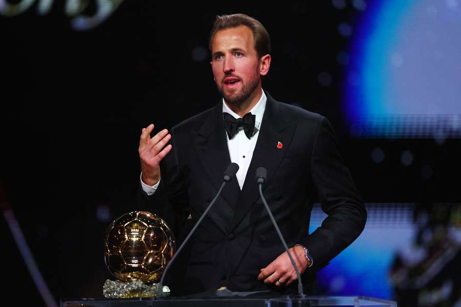 Harry Kane on the stage