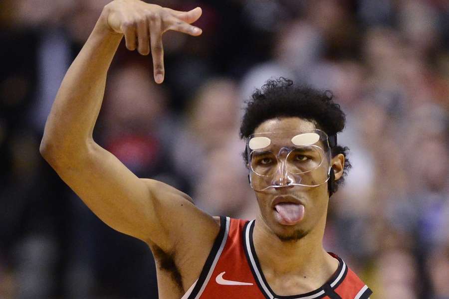 Patrick McCaw in actie voor de Toronto Raptors in het seizoen 2020