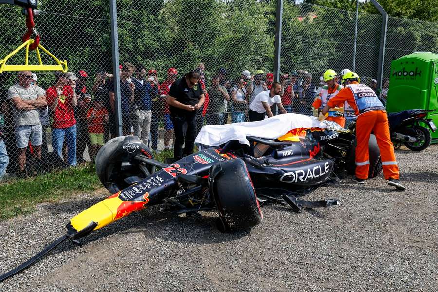 Tsunoda's car following his horror crash