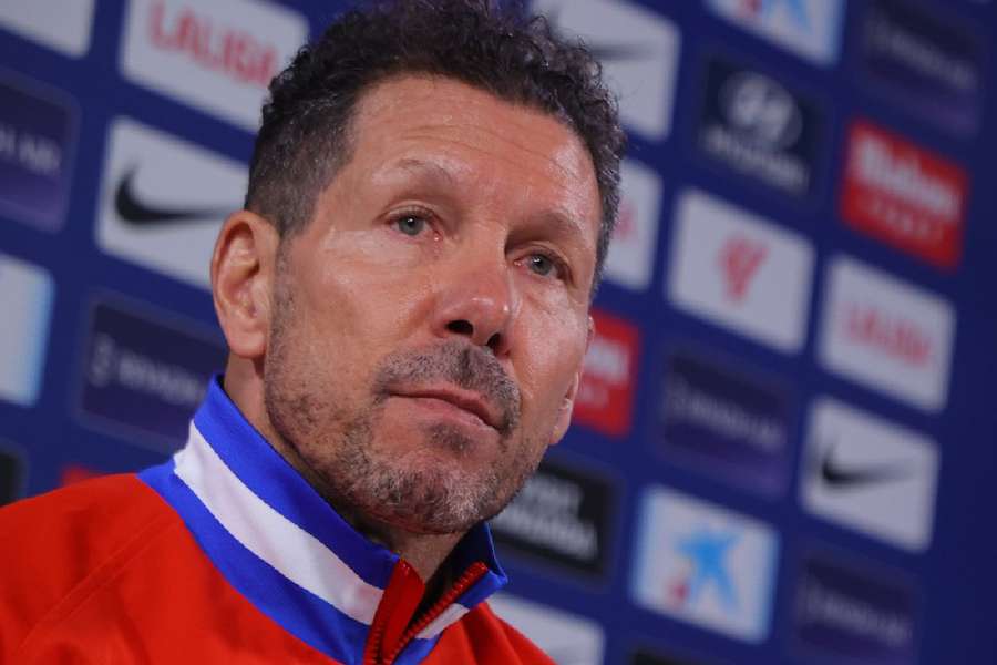Simeone, en la previa del derbi
