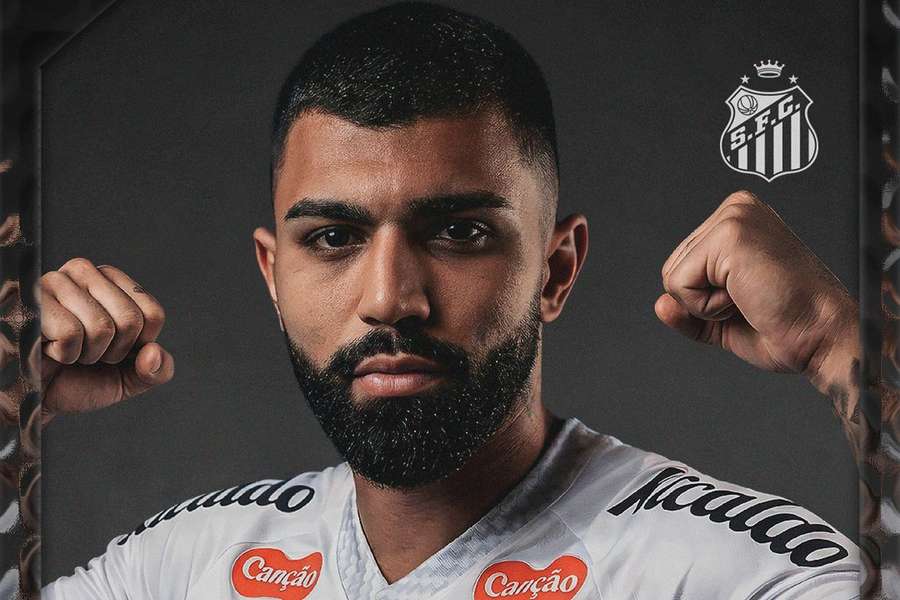 Gabriel Barbosa assinou com o Santos