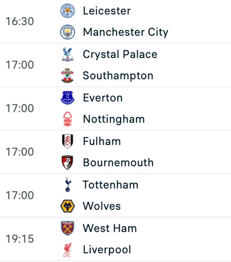 Programul partidelor din Premier League Programul partidelor din Premier League