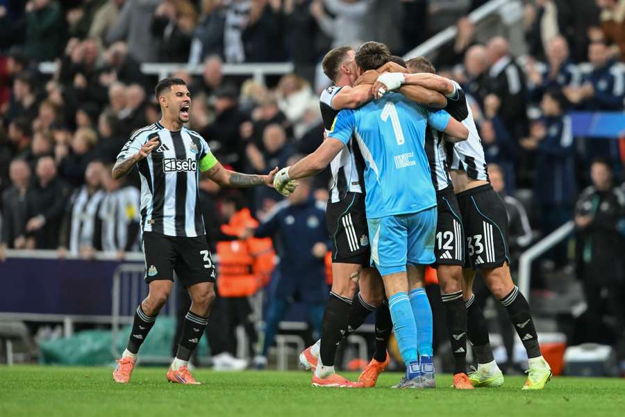 Newcastle earn a win at home to Benfica in the UEFA Champions League.