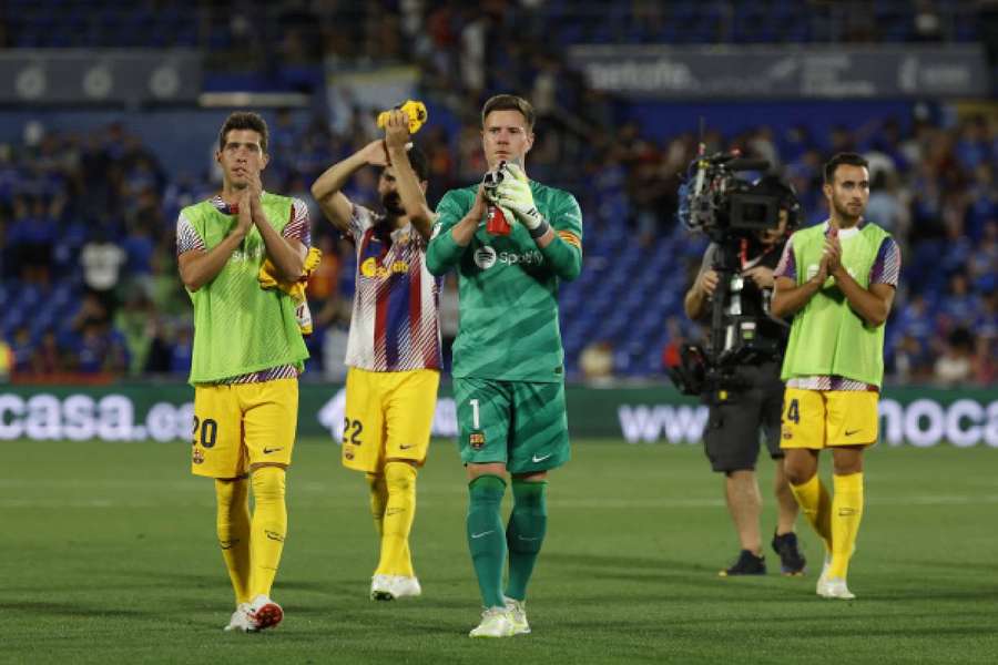 Ter Stegen foi elogiado pelo presidente Laporta