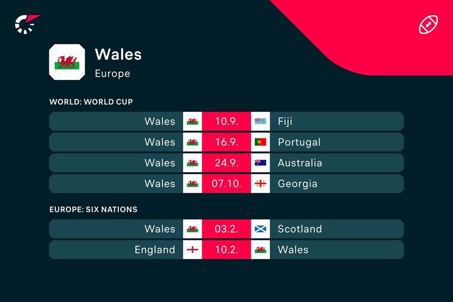 Wales' upcoming fixtures