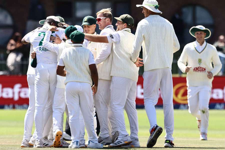 South Africa celebrate their victory on the final day at St George's Park