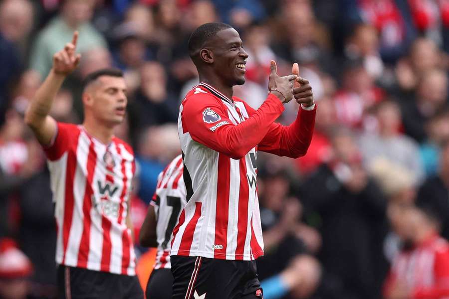 Nordi Mukiele celebrates giving Sunderland the lead after 16 minutes