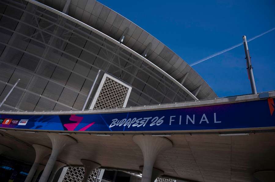 El Puskas Arena se prepara para acoger la final de la Champions League. El Puskas Arena se prepara para acoger la final de la Champions League.