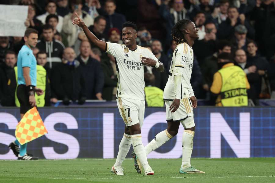 Vinicius Junior scored the second of Real Madrid's three goals on the night