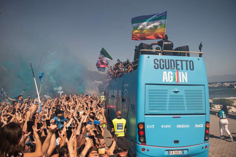 La festa scudetto del Napoli