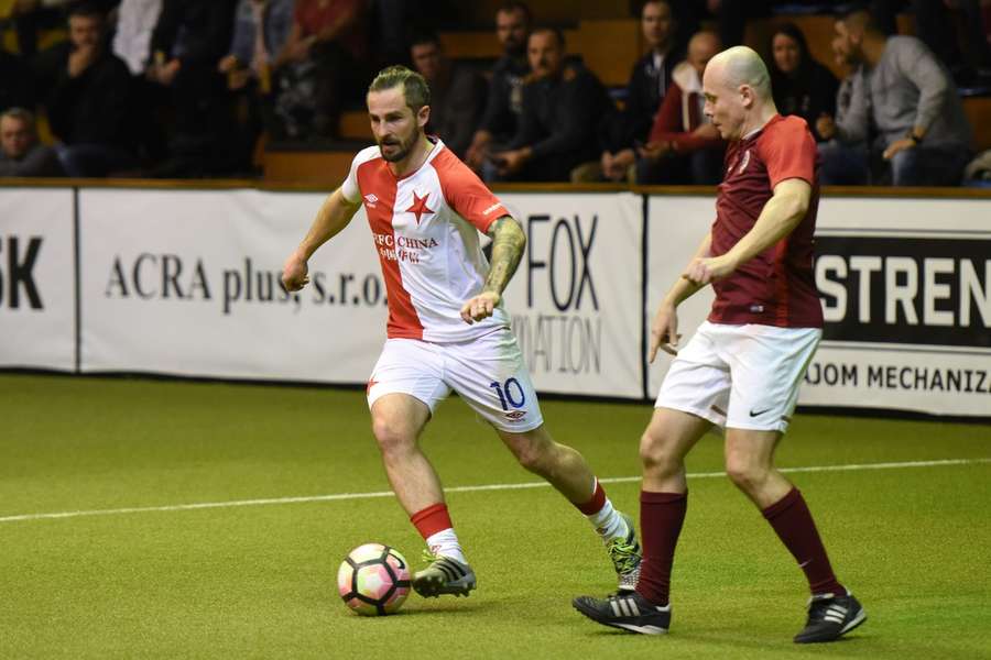 Václav Koloušek v dres staré gardy Sparty.