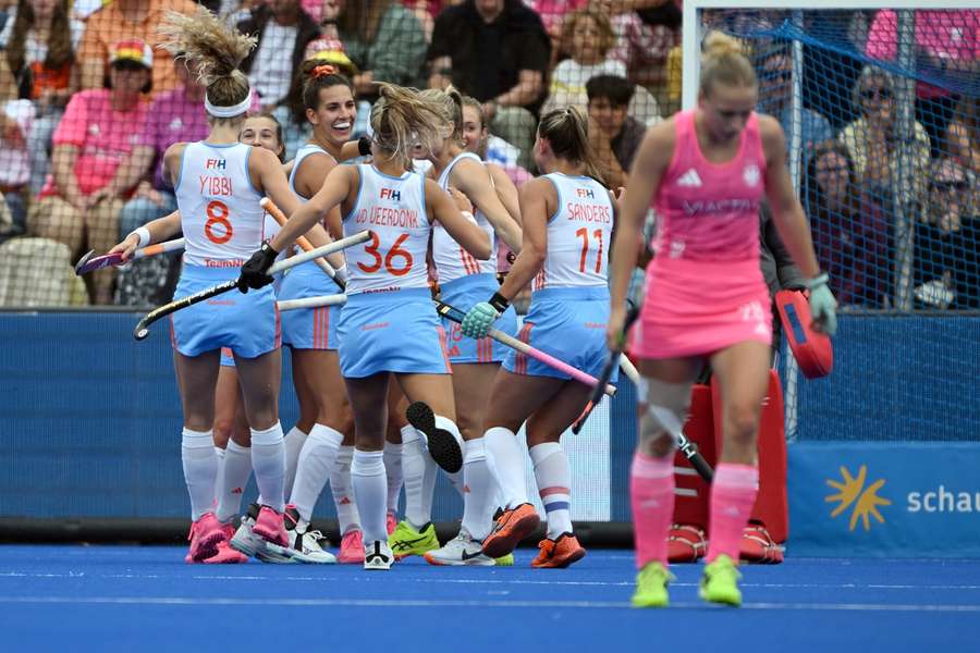 The Dutch celebrate their European Championship title.