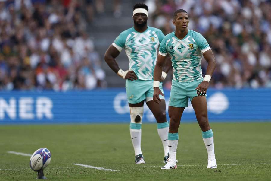 Manie Libbok (R) will start at fly-half for South Africa