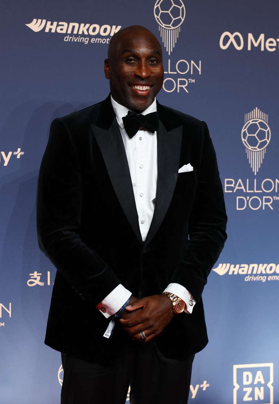 Sol Campbell on the red carpet