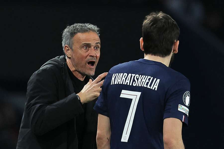 Luis Enrique au Parc des Princes ce mercredi soir.