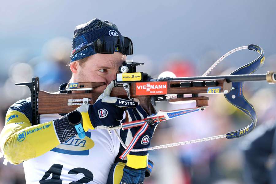 Sebastian Samuelsson am Schießstand