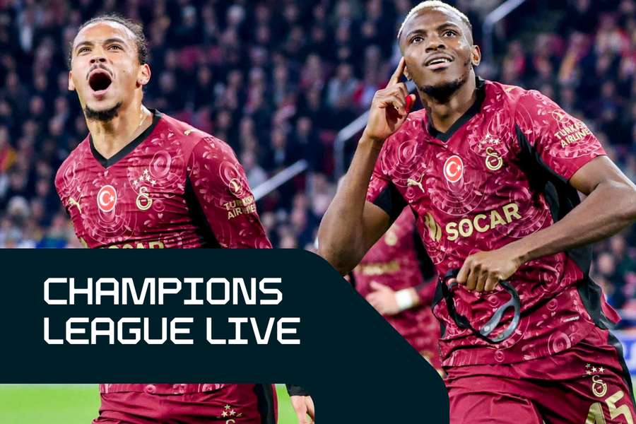 Champions League LIVE: Leroy Sane (l.) und Victor Osimhen (r.) jubeln. Champions League LIVE: Leroy Sane (l.) und Victor Osimhen (r.) jubeln.