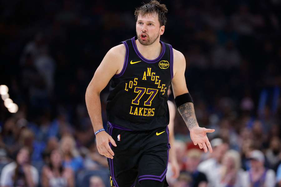 Luka Doncic in action for the LA Lakers