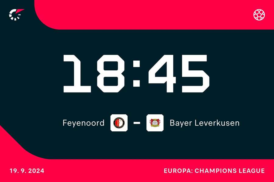 18.45 uur: Feyenoord - Bayer Leverkusen