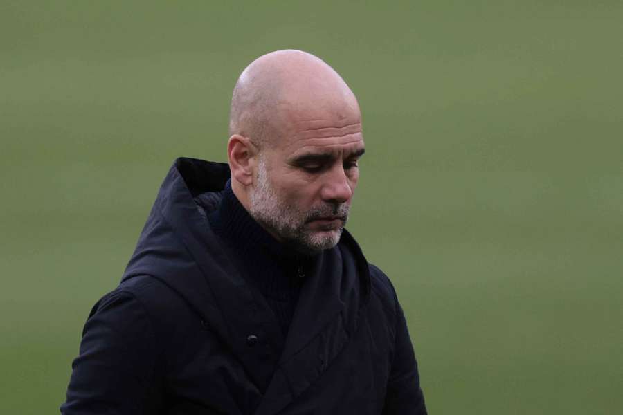 Guardiola cuts a dejected figure against Villa