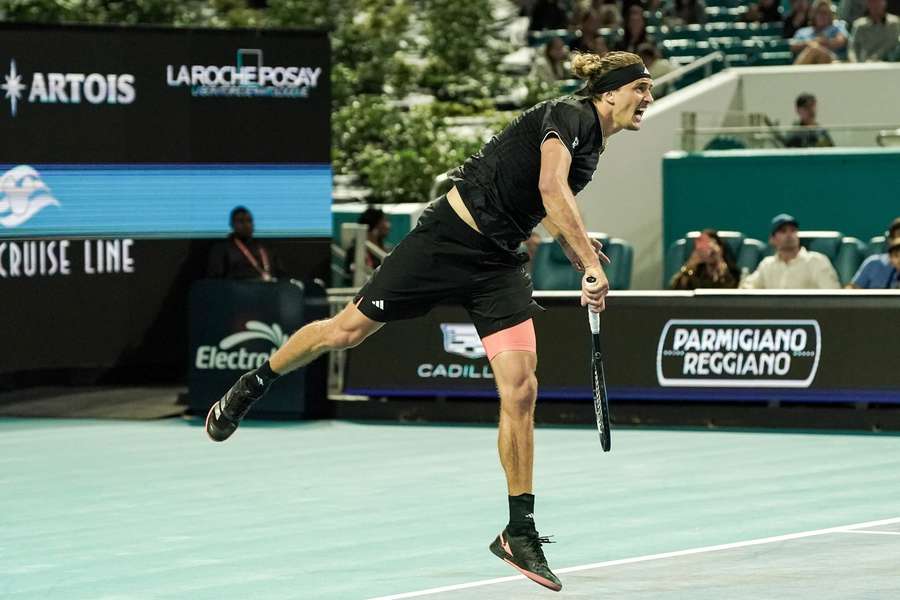 Alexander Zverev bei seinem Sieg über Martin Damm in Miami