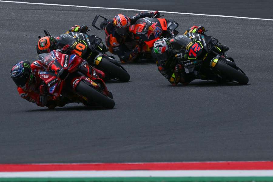 Francesco Bagnaia won the sprint race ahead of the MotoGP race at Mugello Circuit