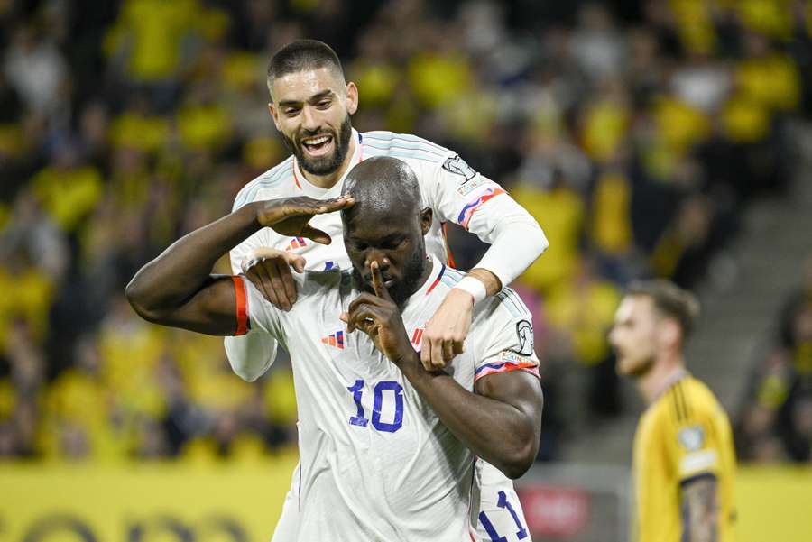 Romelu Lukaku mocht na drie treffers de bal meenemen van Zweden naar België