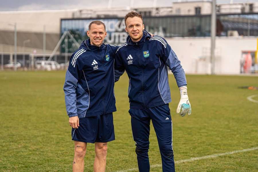 Duda s Rodákom počas tréningu v Košiciach.