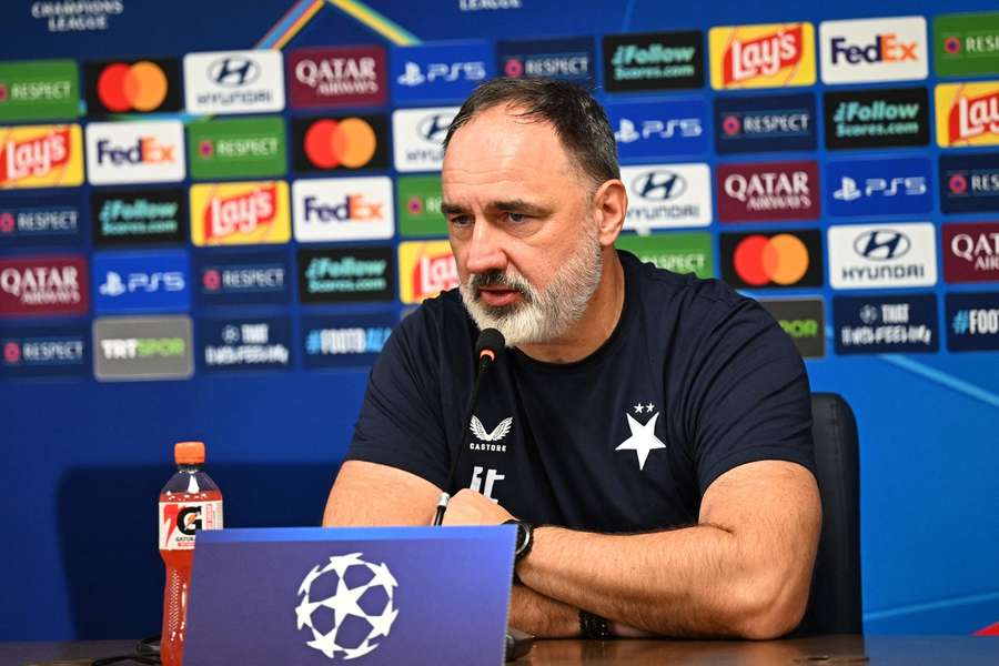 Trenér Slavie Jindřich Trpišovský.