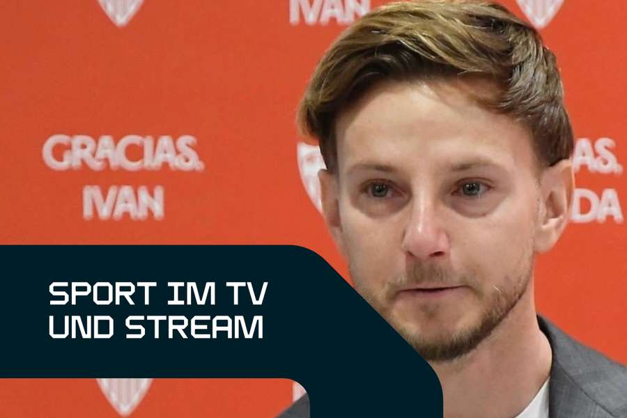 Sport live am Montag: Ivan Rakitic konnte seine Tränen bei der Abschieds-Pressekonferenz in Sevilla nicht verbergen.