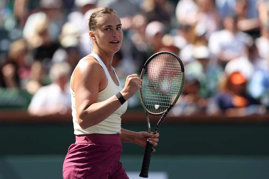 Sabalenka viert haar overwinning op Gauff