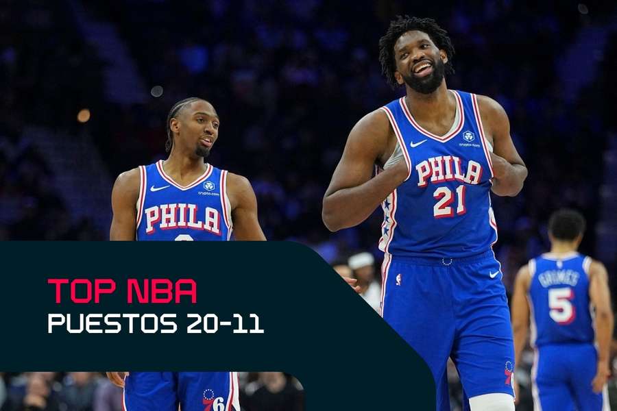Tyrese Maxey y Joel Embiid Tyrese Maxey y Joel Embiid