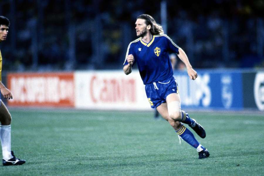 Glenn Stromberg playing for Sweden at the World Cup Glenn Stromberg playing for Sweden at the World Cup