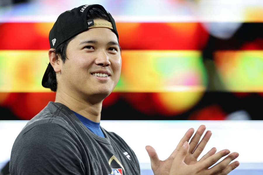 Shohei Ohtani after winning Game 4 of the 2025 NLCS