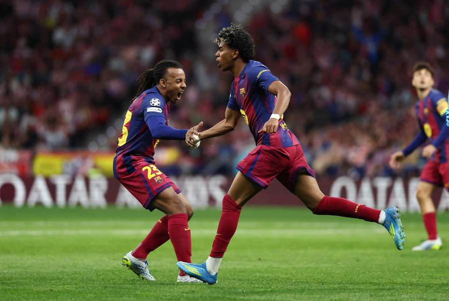 L'esultanza di Lamine Yamal