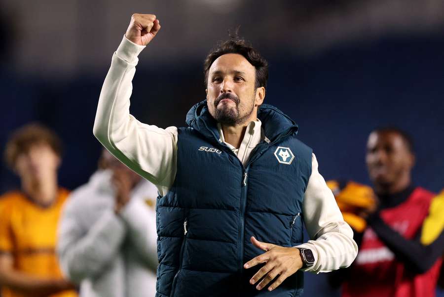 César Peixoto festeja pelo Wolves César Peixoto festeja pelo Wolves
