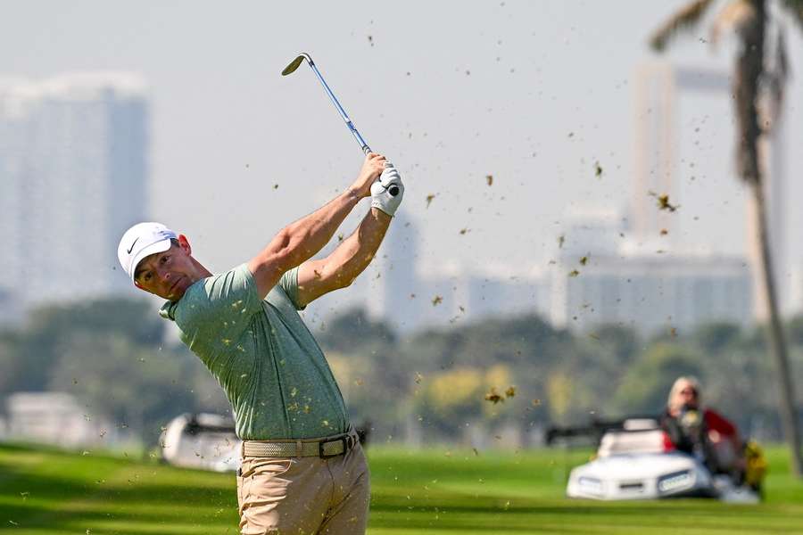 McIlroy in action in Dubai