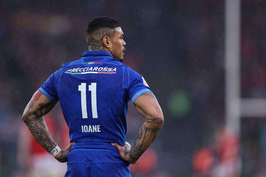 Monty Ioane lors du match face au Pays de Galles.