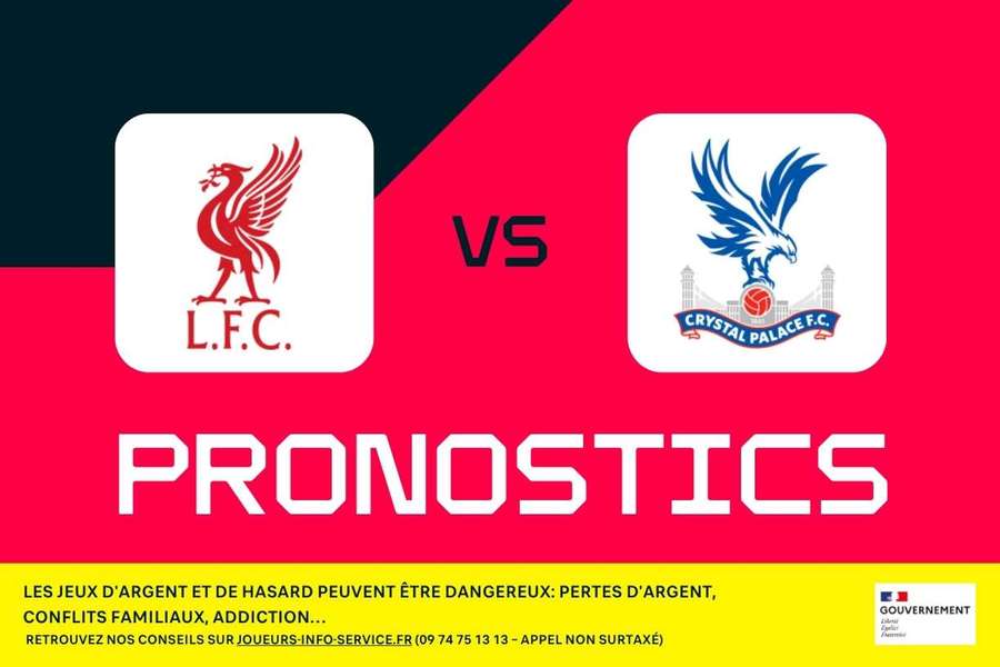 Liverpool - Crystal Palace : pronostics, meilleurs paris et cotes (Premier League)