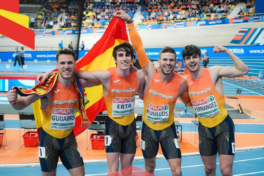 El cuarteto español, los Spanish Beatles, plata europea en el 4x400
