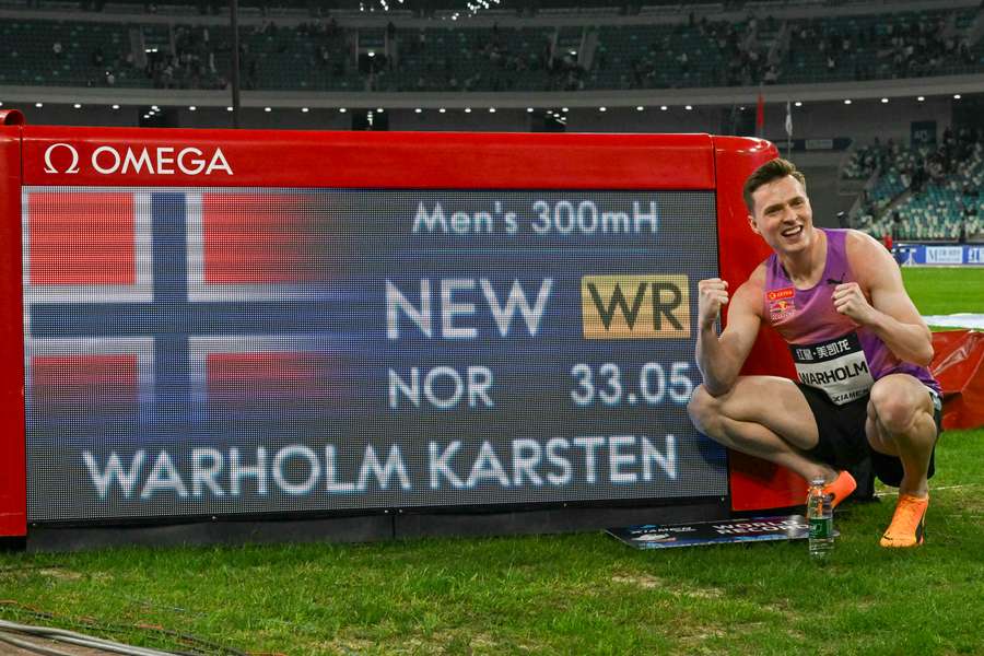 Karsten Warholm ce samedi, à côté de son record.