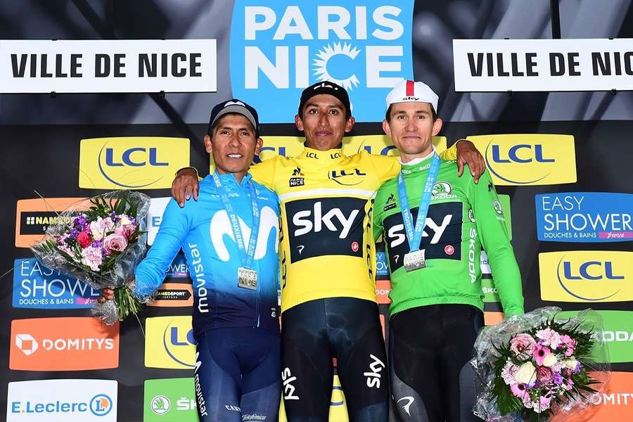 Egan Bernal bateu o compatriota Nairo Quintana no Paris-Nice em 2019
