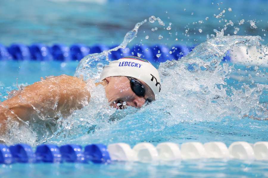 Ledecky compite en los 400 mts libres
