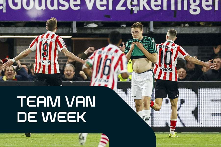 Tobias Lauritsen (L) en Arno Verschueren (R) staan beiden in het team van de week