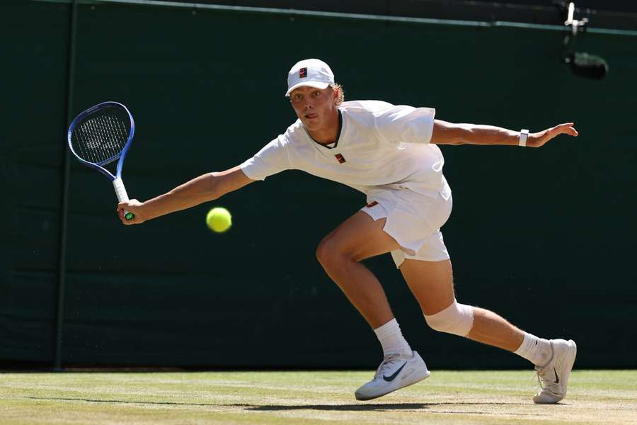 Cruz Hewitt playing at Wimbledon earlier this month.