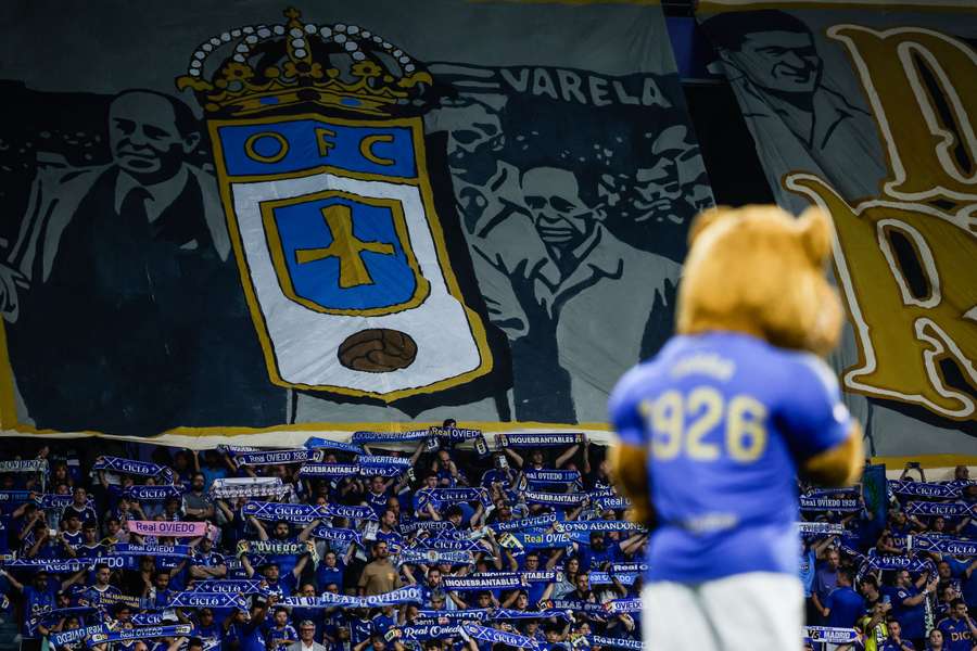 Les supporters d'Oviedo lors du match face au Real Madrid.